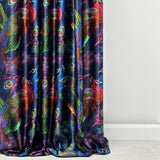 Curtains Tropical Patterned, Dark Floral Bohemian for Living Room, Bedroom Windows Decor