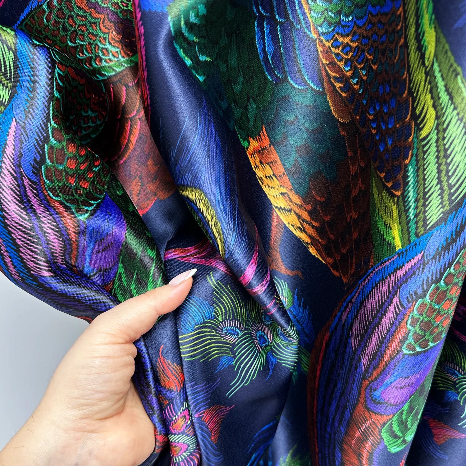 Curtains Tropical Patterned blackout bue