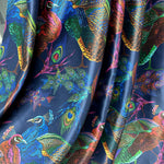 Curtains Tropical Patterned blackout bue