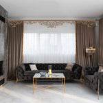 Hard Lace Window Curtains Decor,  Custom Original Curl Pelmet in Bohemian Style
