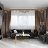 Hard Lace Window Curtains Decor,  Custom Original Curl Pelmet in Bohemian Style