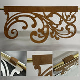 Hard Lace Curtains Decor with Laser Cutting, Custom Victorian Valance