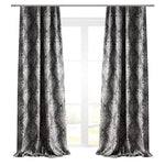 Jacquard Draping with Damask Crown Pattern, Custom, Gray