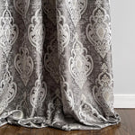 Jacquard Draping with Damask Crown Pattern, Custom, Gray