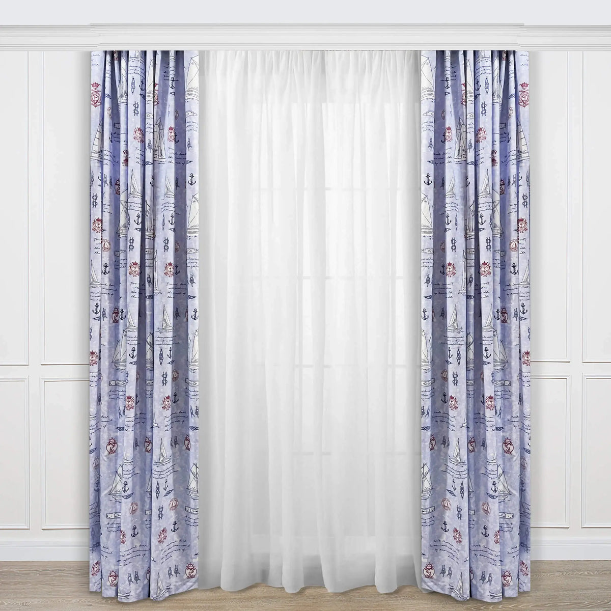Curtains Cute Ocean Theme for Boys Bedroom, Custom Length Home Linen 