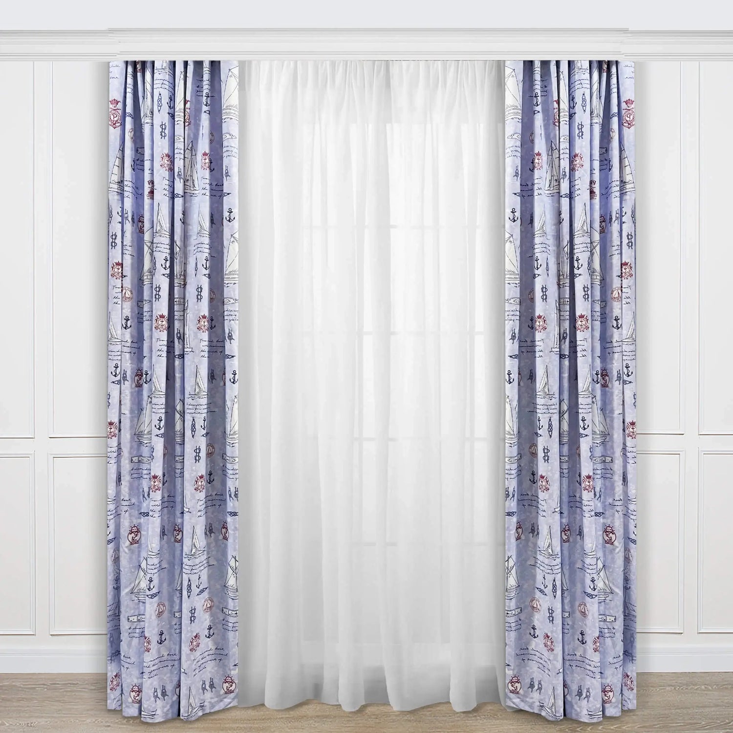 Curtains Cute Ocean Theme for Boys Bedroom, Custom Length Home Linen 