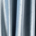 Velvet Panel Curtains, Smoky Blue for Elegant Modern Living Room Decor, Custom Sized