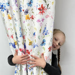 Floral Curtains for Kids Bedroom, Nursery, Custom Made Light Colorful 