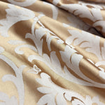 Drapery Curtain Custom Gold Floral from Thick Jacquard