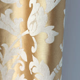 Damask jacquard curtain fabric sample with luxury floral woven texture