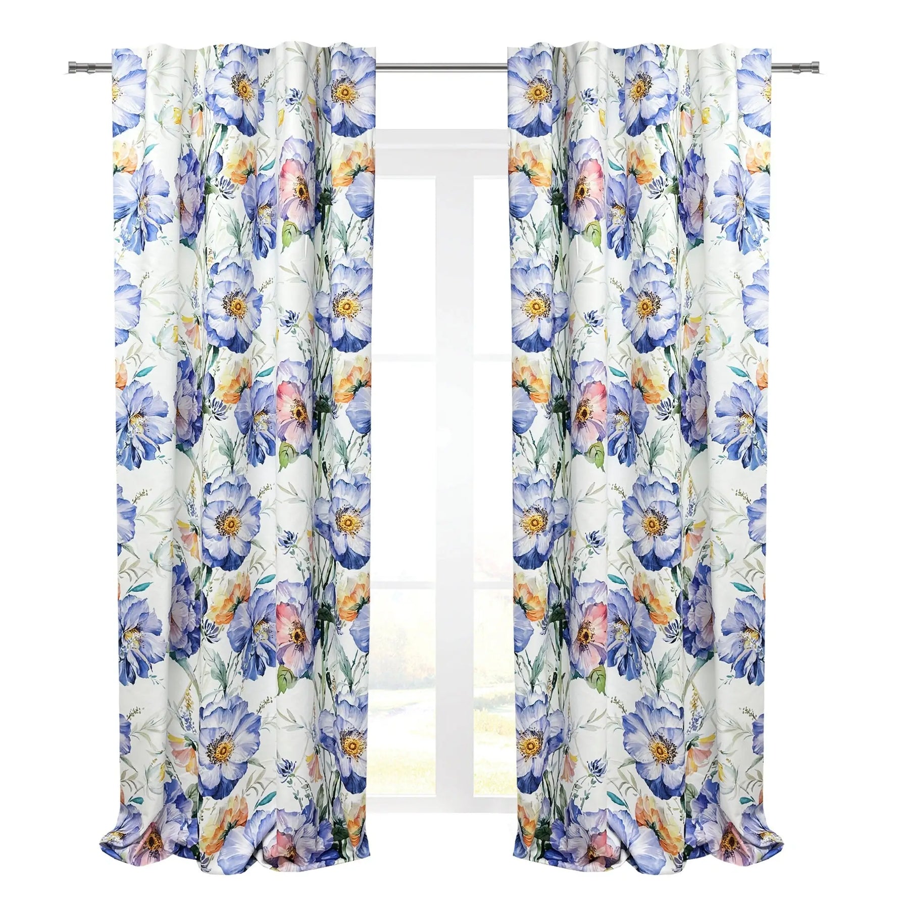 Curtains Bright Floral for Provence Living Room / Bedroom Home Decor