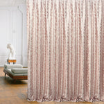 Drapery Curtain Custom Soft Pink Floral from Thick Jacquard in Victorian Damask Style 