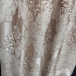 Floral damask jacquard curtain fabric sample with luxury woven texture
