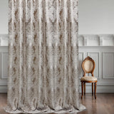 Floral damask jacquard curtain fabric sample with luxury woven texture