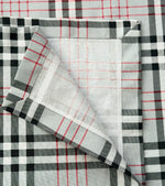 Waterproof Classic British Style Linen Gingham Tablecloth, Gray Plaid
