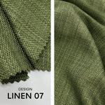 Fabric for Curtains Burlap, Linen for Farmhouse Living Room, Bedroom, Kitchen Fern Green color