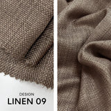 Linen fabric for Shower Curtain Panel, Cocoa Brown Color, Heavy