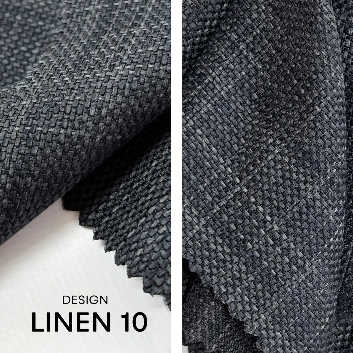 Linen fabric for  Shower Curtain Panel, Dark Gray, Heavy