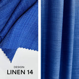 Linen fabric for Shower Curtain Panel, Ultramarine Blue, Heavy