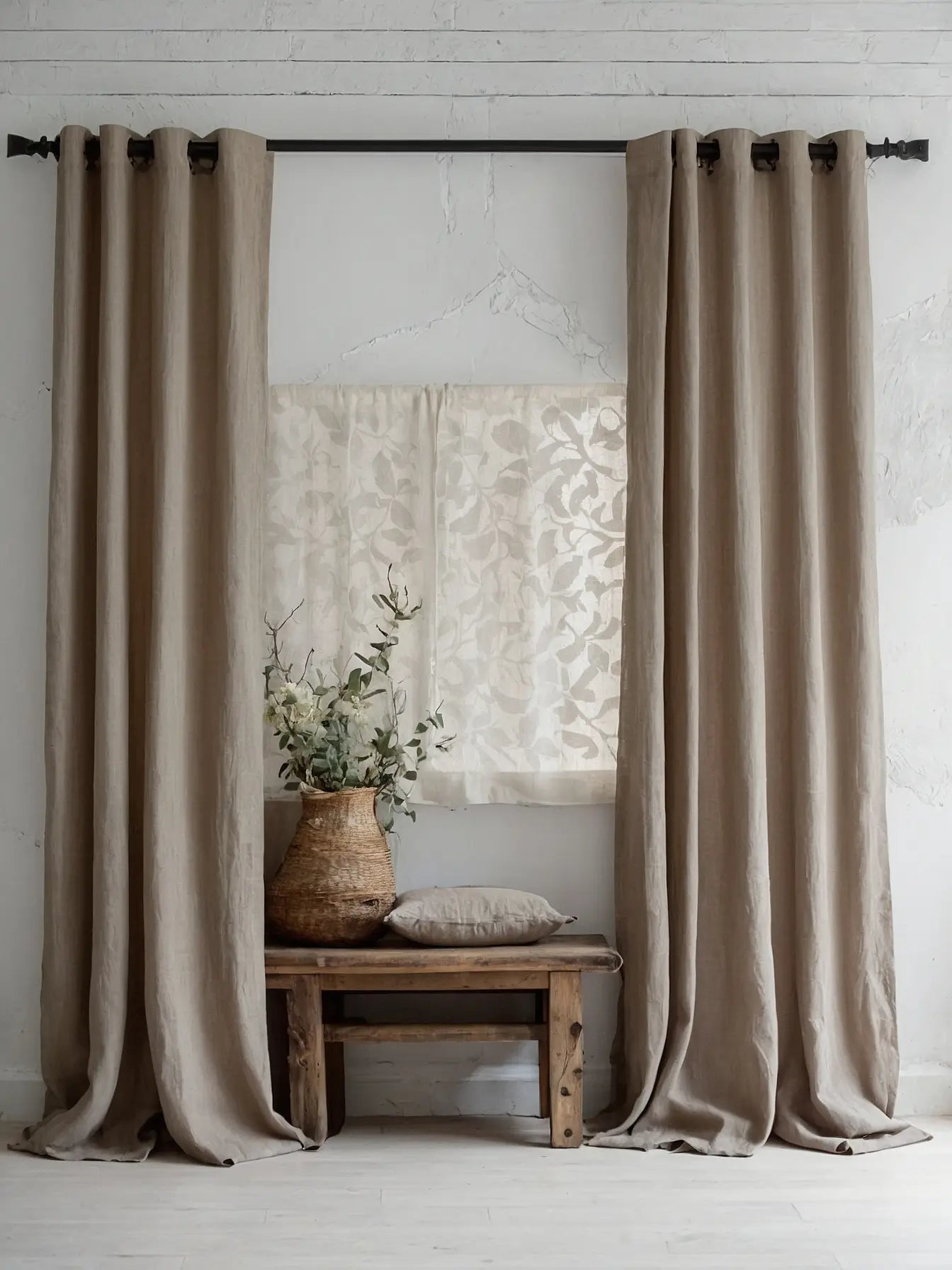 Linen curtains