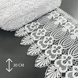 Lace Trim Scalloped White