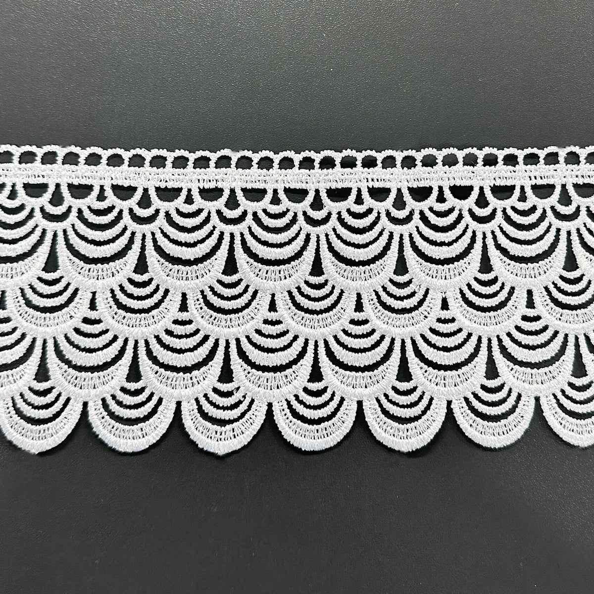 lace trim crochet cotton white