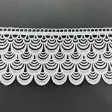 lace trim crochet cotton white