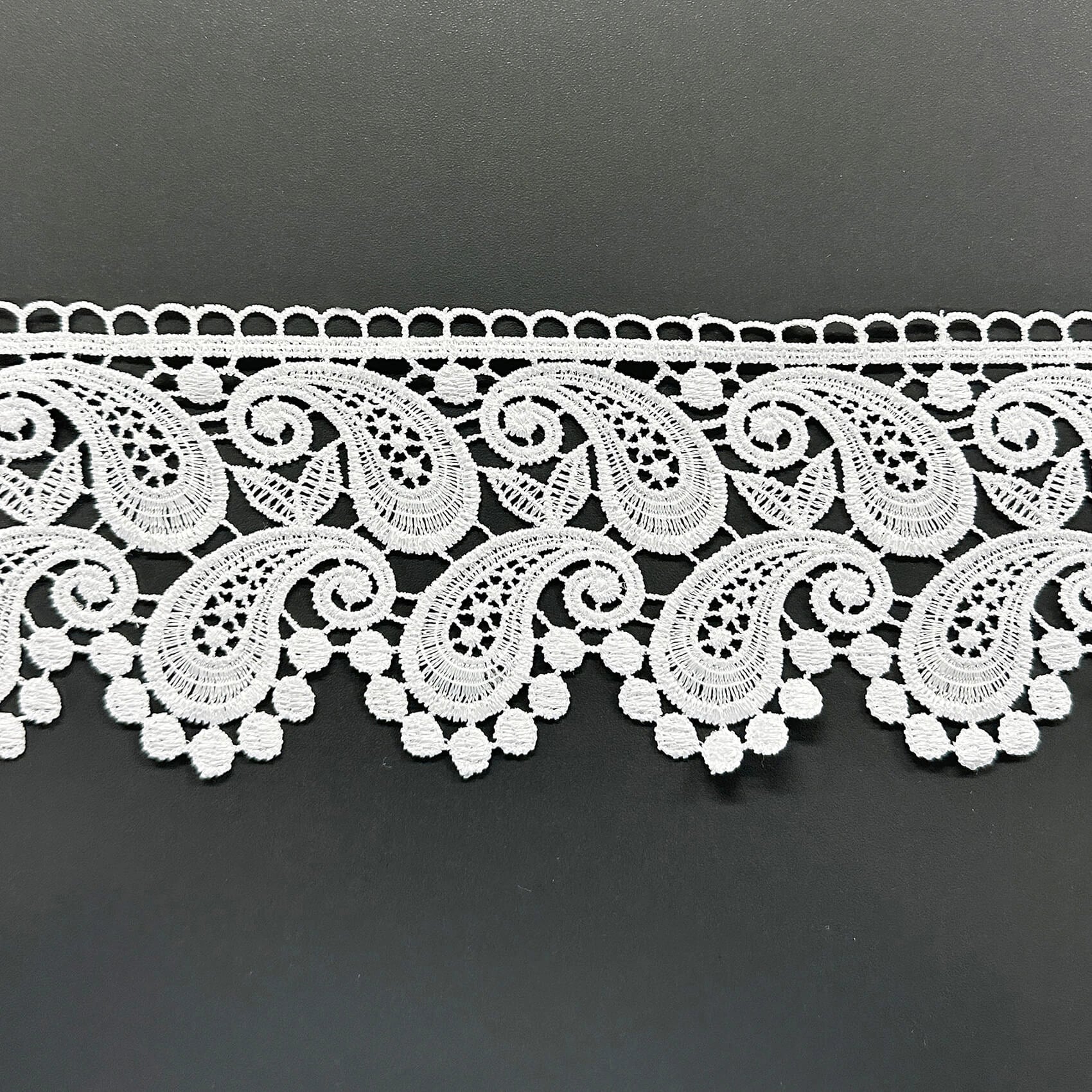 Lace Trim Cotton Guipure  in style of Turkish Сucumber 