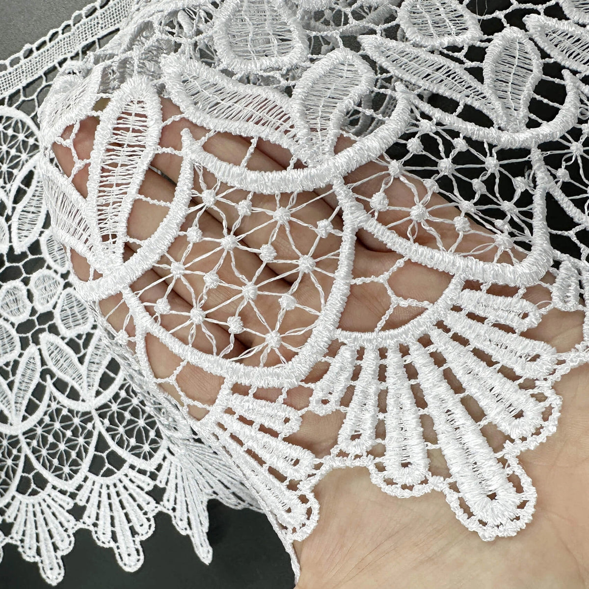 Lace Trim Crochet Cotton Wide Guipure 