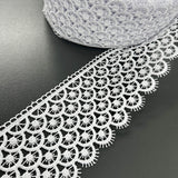 Lace Trim Scale-Shaped Scalloped White