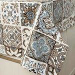 Custom Size Cotton Waterproof Wipeable Tablecloth, Spanish Azulejo Tile Design
