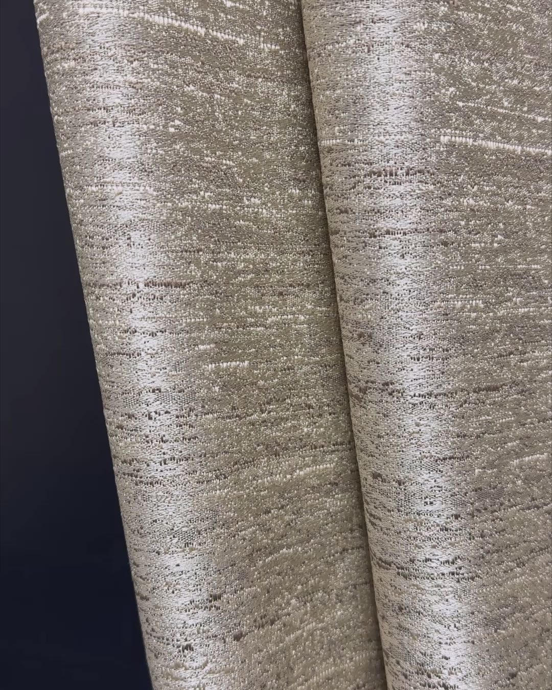 Jacquard Curtains Panel in Art Deco Style, Beige Patterned 