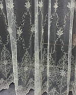 Luxury Off-White Sheer Lace Curtains with Embroidery