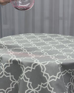 waterproof tablecloth gary geometric pattern