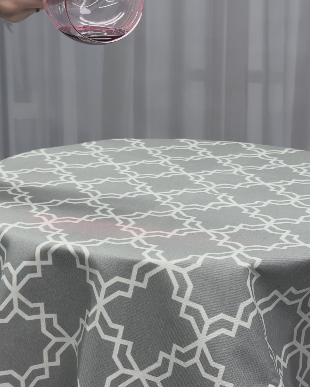 waterproof tablecloth gary geometric pattern