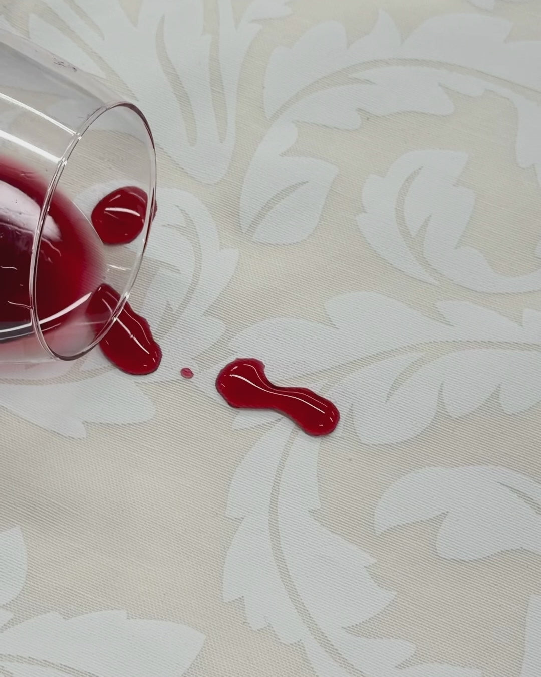 Luxury Tablecloth Waterproof Wipeable, Victorian Damask Table Cover, Cream