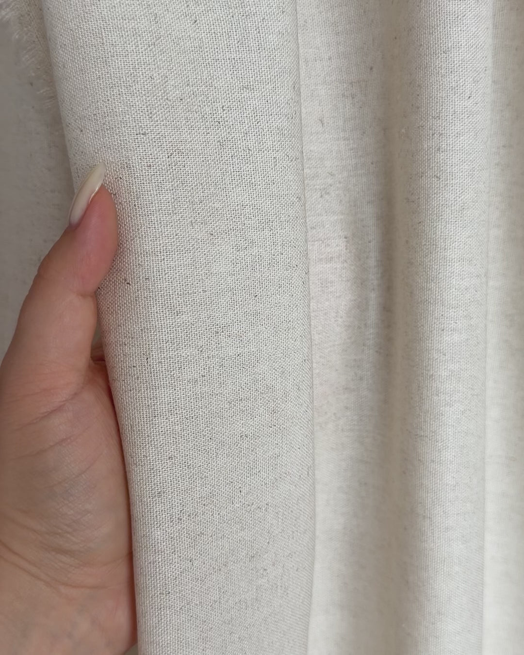 Rustic Oatmeal Linen Sidelight French Door Curtain