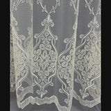 Off-White Sheer Lace Curtains with Embroidery