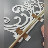 making of laser cut hard curtain rod decor