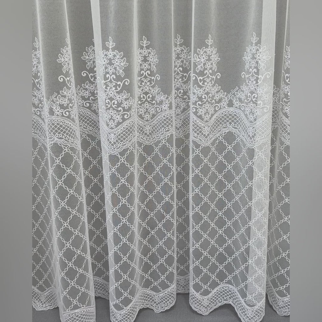 Lace Sheer Voile Curtains Embroidered 