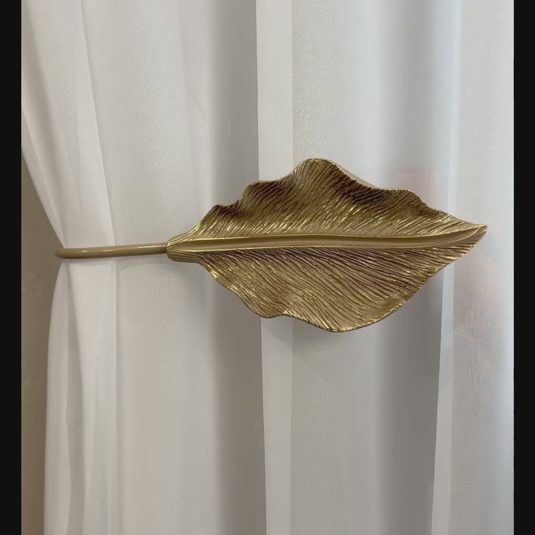Wall Curtain Hook Modern Art Deco Leaf
