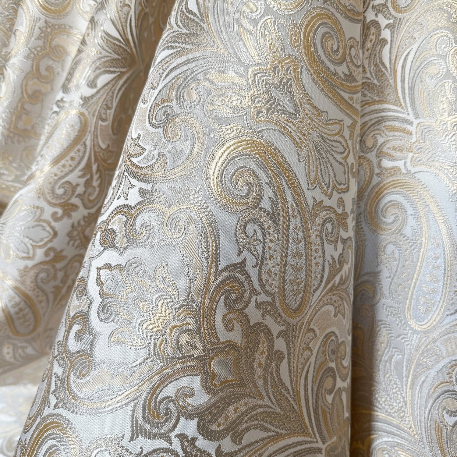 Paisley Curtains Off White Jacquard 