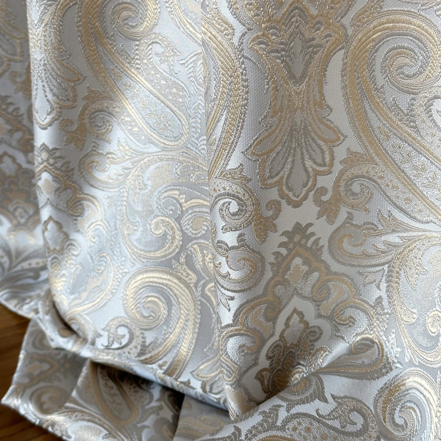 Paisley Curtains Off White Jacquard 