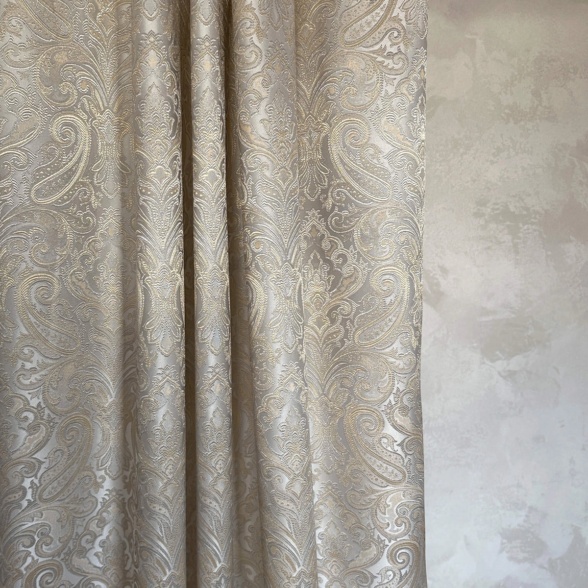 Paisley Curtains Off White Jacquard 