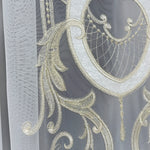 Luxury Vintage Damask Embroidered Sheer Curtains