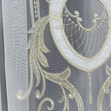 Luxury Vintage Damask Embroidered Sheer Curtains