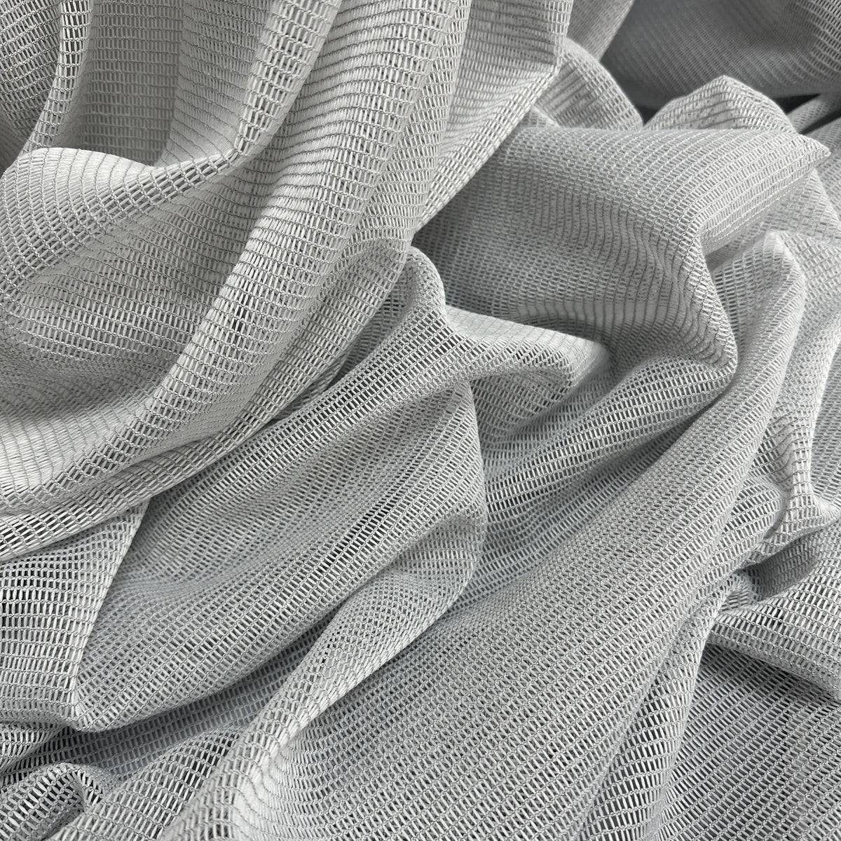 Close-up of textured gray curtains fabric Scratch Resistant, Anti Claw Cat Proof 