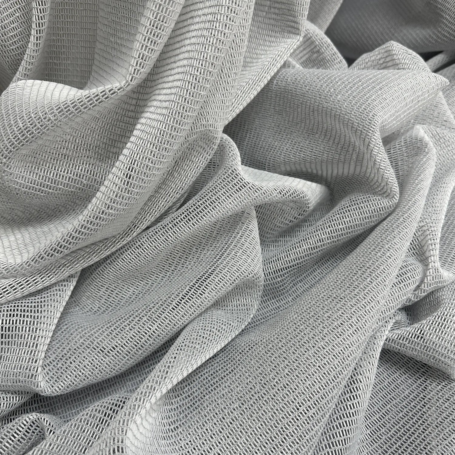 Close-up of textured gray curtains fabric Scratch Resistant, Anti Claw Cat Proof 