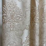Jacquard Damask Curtains for Living Room, Ivory Gold, Custom Made in Vintage Victorian Style