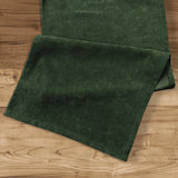 Dining Table Runner, Plain Green Moss Сhristmas Fabric 